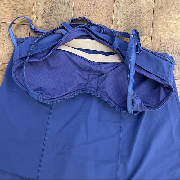 Lululemon tank with built in bra and removable pads. Size 10. Color - purple - Picture 5 of 5